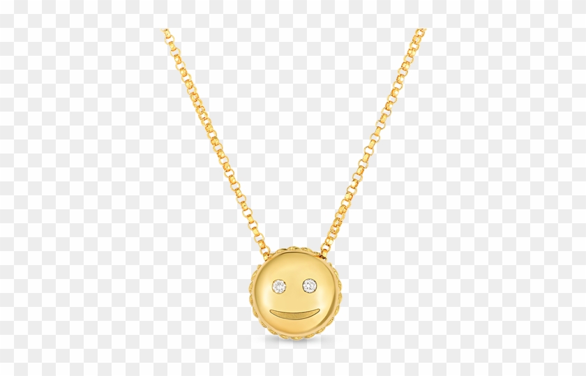 Roberto Coin Smiley Emoji Pendant With Diamonds - Locket Clipart #405066