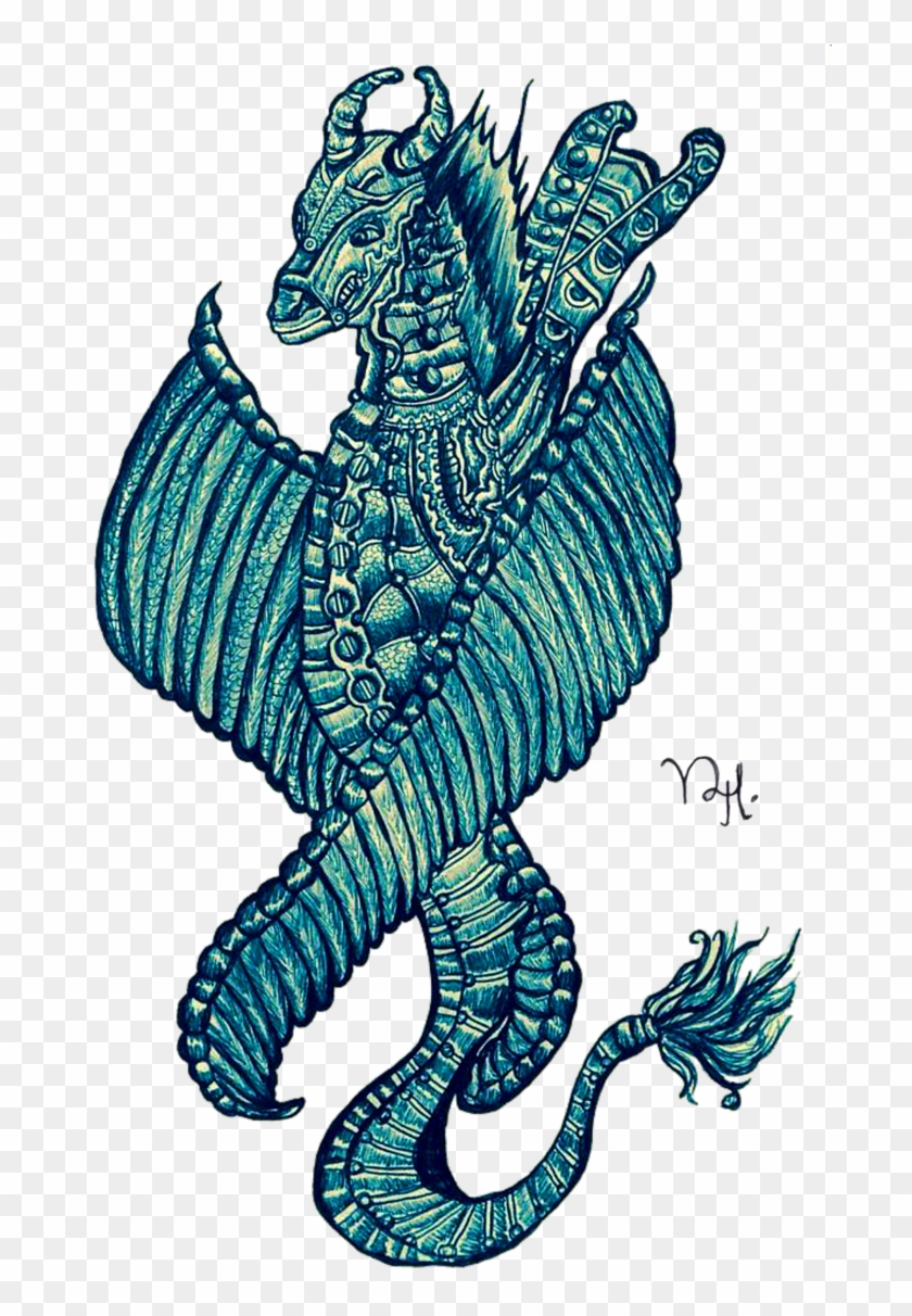 Tattoo Art Seahorse Pattern Aqua Illustration Graphics Clipart #405567