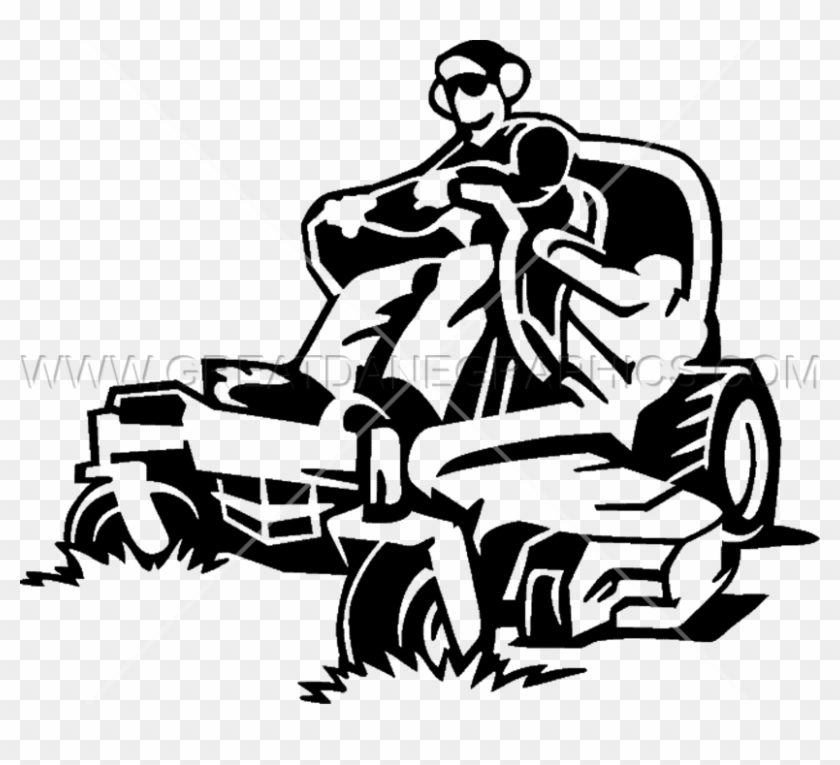 Mowers Riding Mower Zero Turn Clip Art - Clip Art Man Lawn Mowing - Png Download