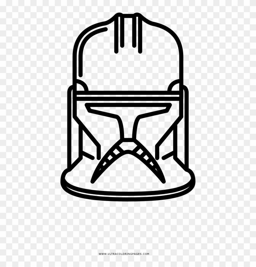 Clone Trooper Coloring Page - Line Art Clipart