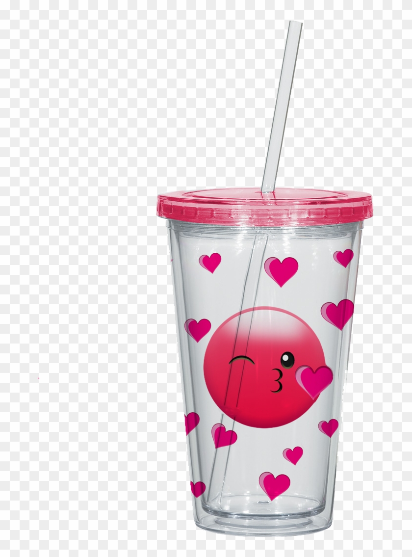 Valentines Day Emoji Tumbler - Vasos Personalizados Png Clipart #406496