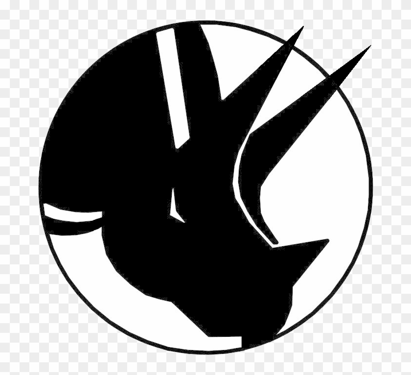 Triceratops Logo - Dinosaur Silhouette In A Circle Clipart