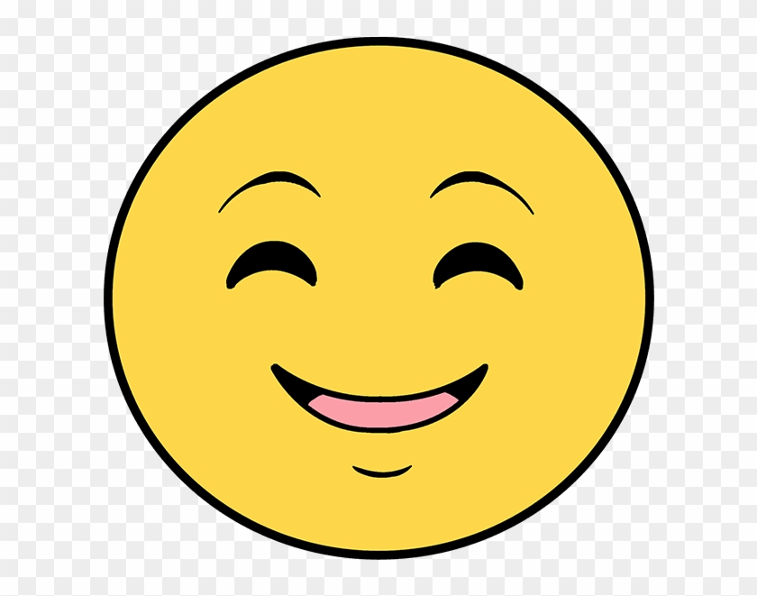 How To Draw Happy Face Emoji - Smiley Clipart #406653