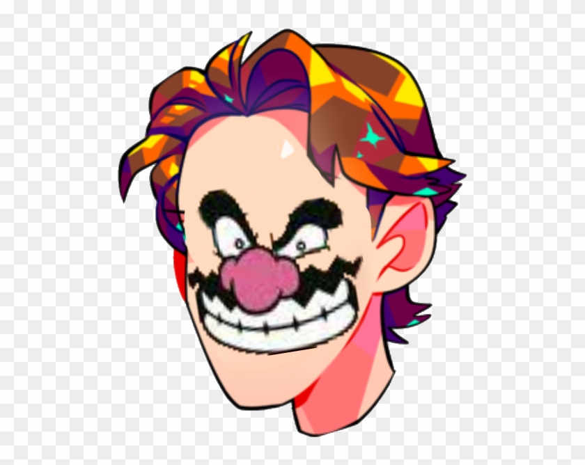 Face Nose Facial Expression Smile Clown Clip Art Head - Wario Transparent Face - Png Download #406923