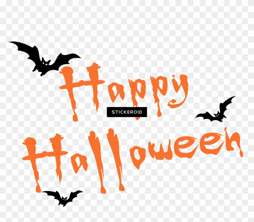 Happy Halloween Text - Illustration Clipart