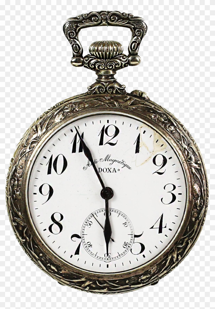 Jpg Antique C Swiss Doxa Open Face Pocket - Doxa Antimagnetique Pocket Watch Clipart #407052