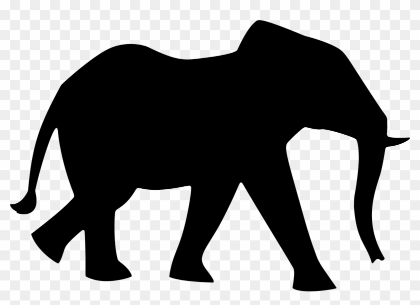 Africa Clipart Indian Animal - Silhouette Of A Elephant - Png Download