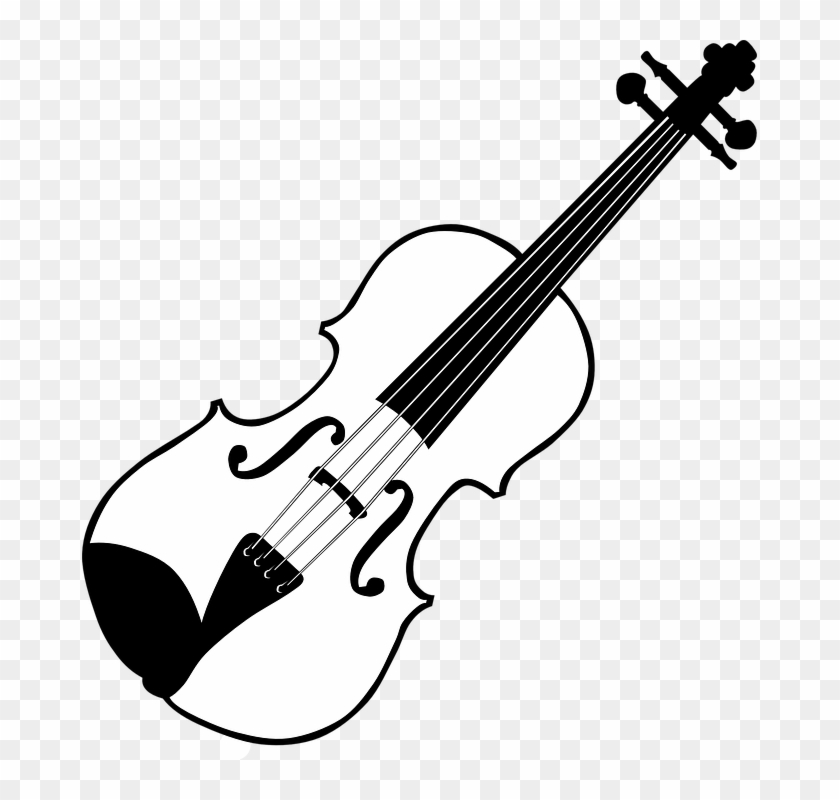 Flute Clipart Violin Music - Viola Clipart Black And White - Png Download