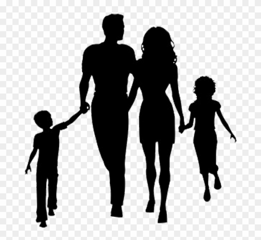 Police Fcu Has Something For Everyone, And We Are Dedicated - Families Silhouette Clipart #408635