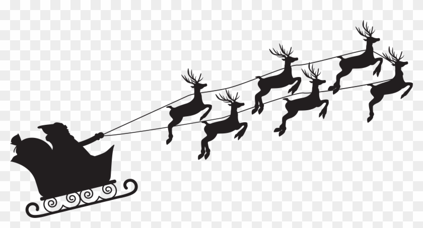 Santa Claus Silhouette Png Clip Artu200b Gallery Yopriceville - Santa Claus Silhouette Png Transparent Png