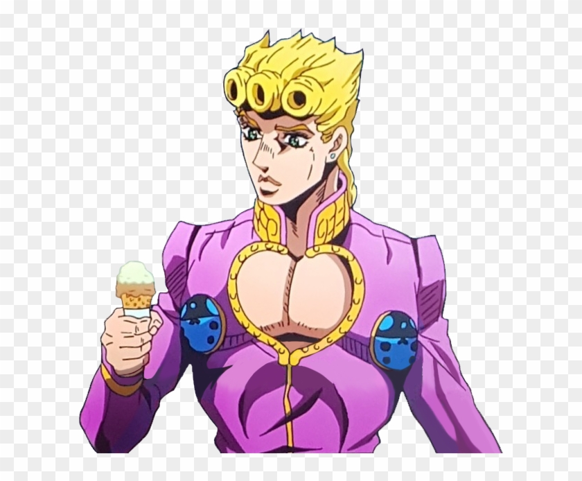 Funny Giorno Eat A Ice Cream Giorno Giovanna Vento - Giorno Giovanna Anime Render Clipart