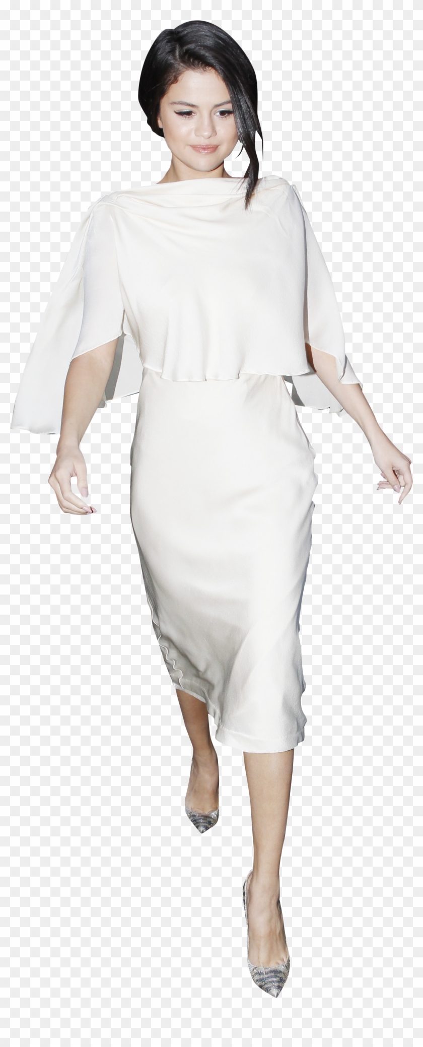 Selena Gomez White Dress, Dress Png - Kurta Png Clipart