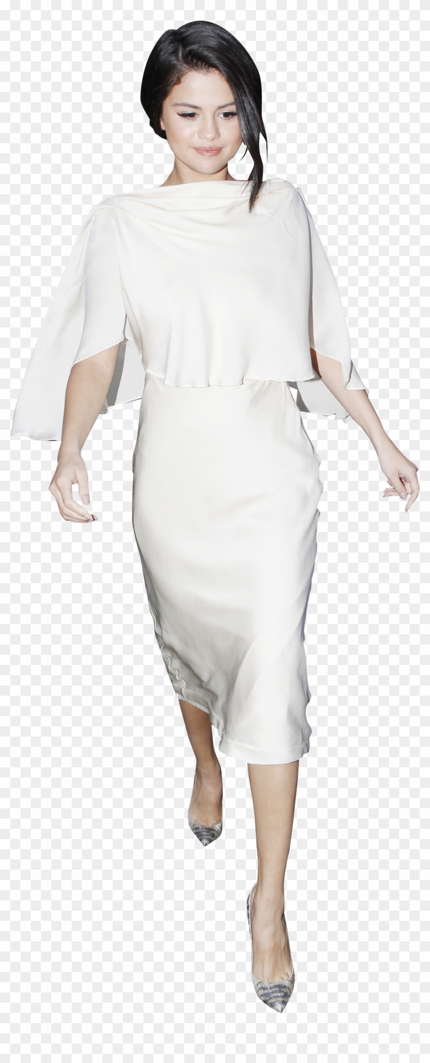 Selena Gomez White Dress, Dress Png - Kurta Png Clipart #409245