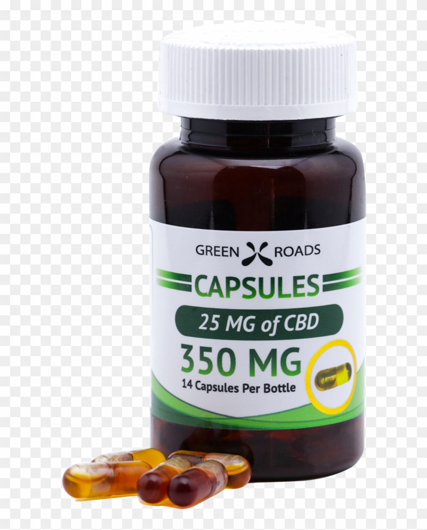 Capsules Bottle - Green Roads Cbd 350 Capsules Clipart #409359