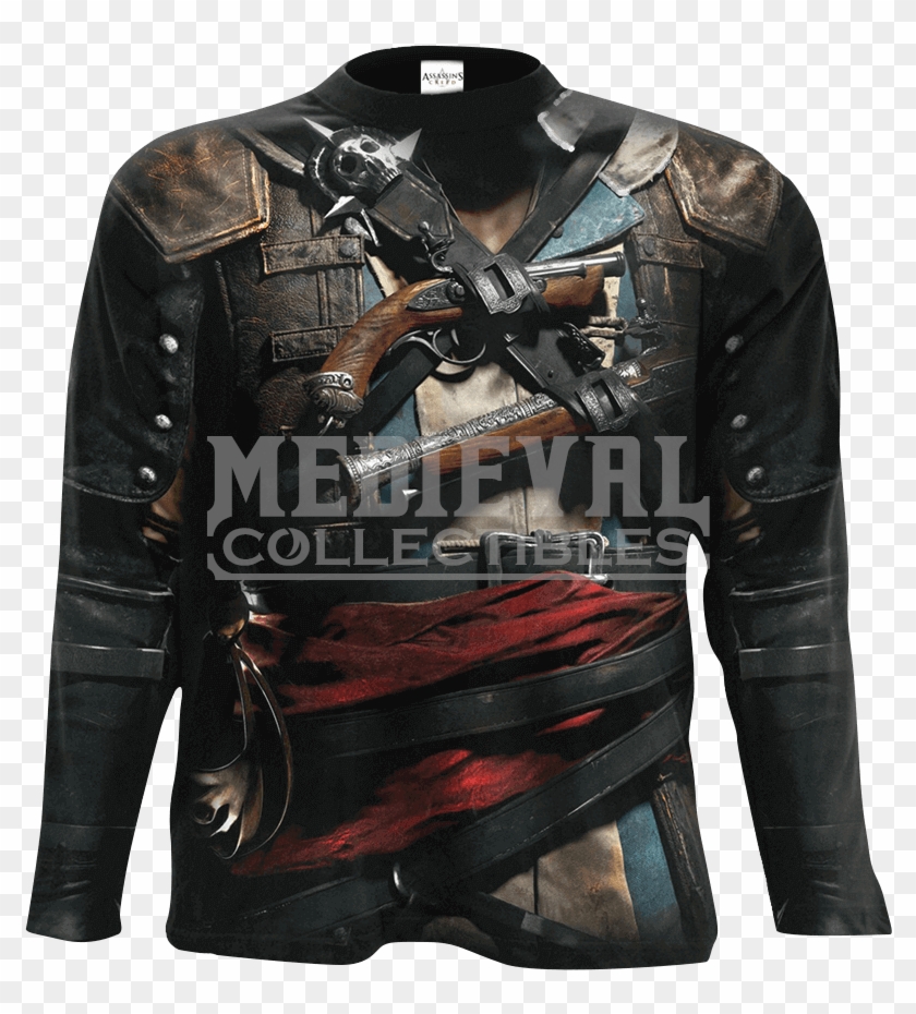 Assassins Creed Iv Black Flag Edward Uniform Long Sleeve - Assassin's Creed Black Flag T Shirt Clipart #409743