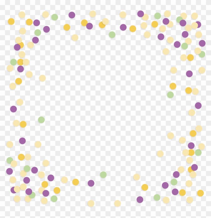 Line Clipart Polka Dot - Polka Dot Border Square - Png Download