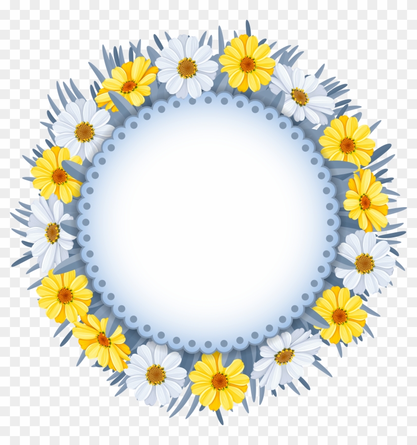 Clip Art Freeuse Library Chamomile Drawing Wreath - Png Download