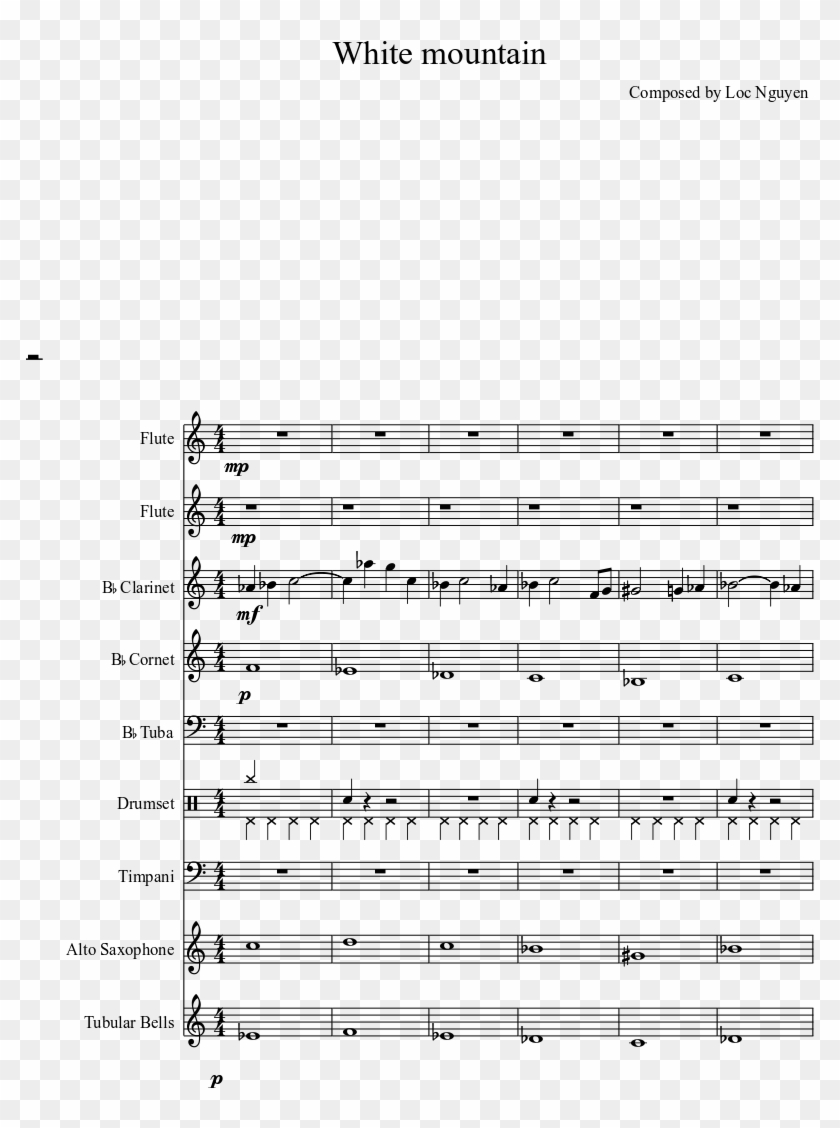 White Mountain Sheet Music Composed By Composed By - James Vincent Mcmorrow Sheet Music Clipart #4000680