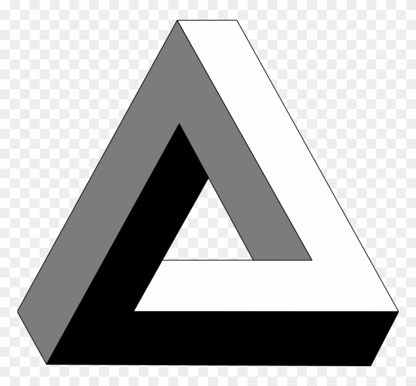 This Illusion Created By Artist M - Penrose Triangle Clipart #4000841