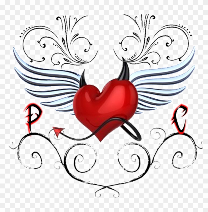 Angel & Devil Management Angel & Devil Management - Heart With Horns Clipart