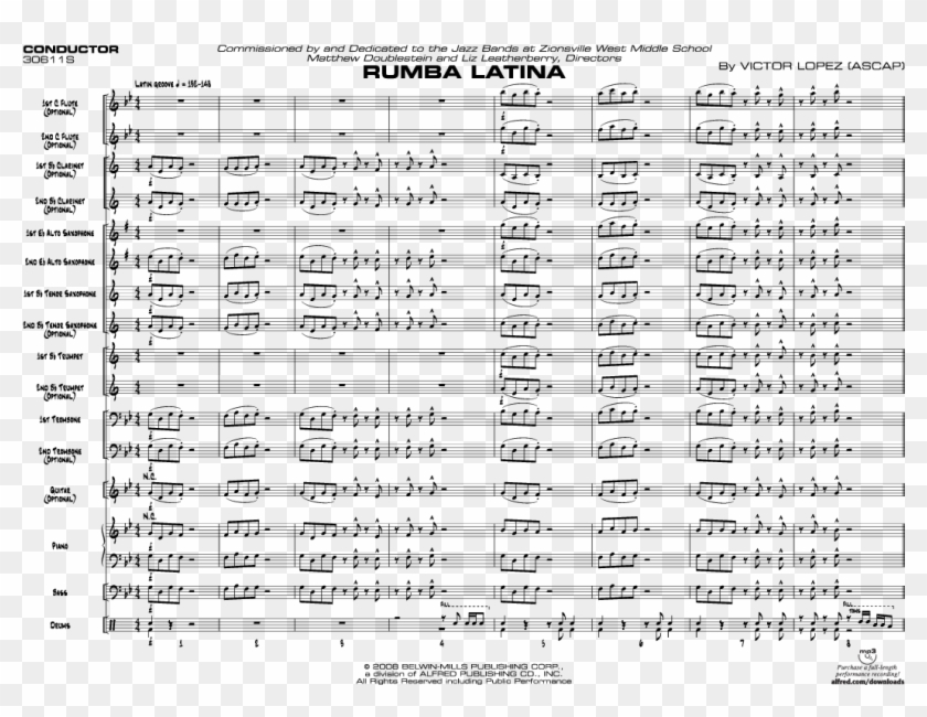 Click To Expand Rumba Latina Thumbnail - Rumba Latina Trumpet Sheet Music Clipart #4001269