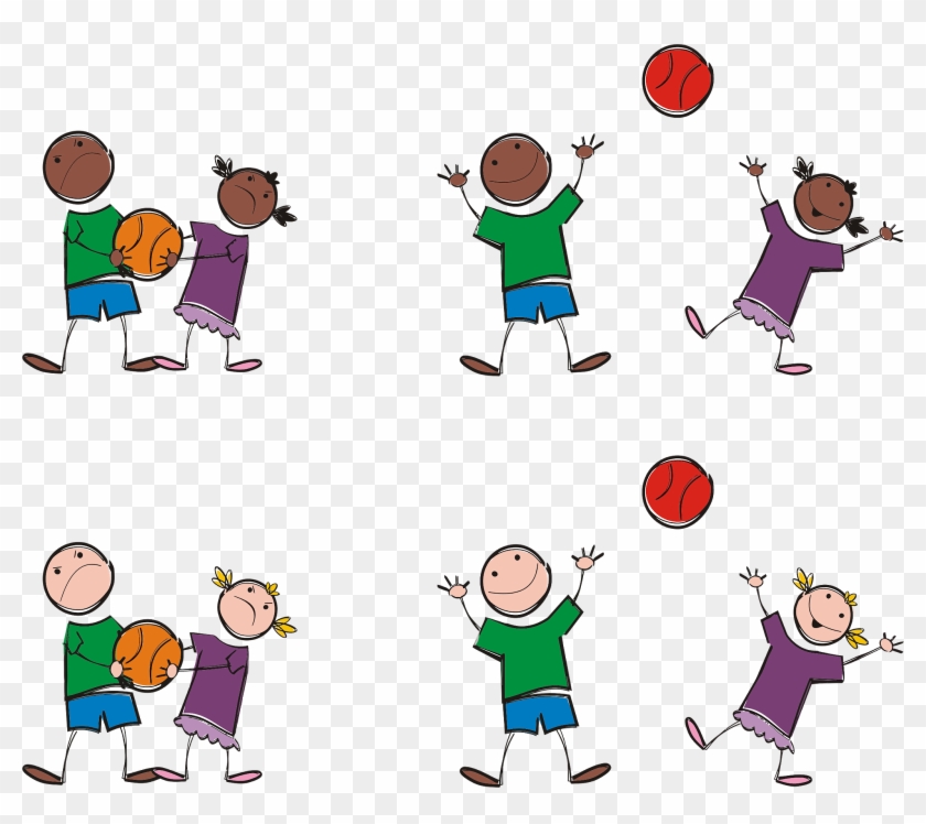 However, I Loved Playing Netball And Played It Well - Transparent Kids Playing Clipart #4001629