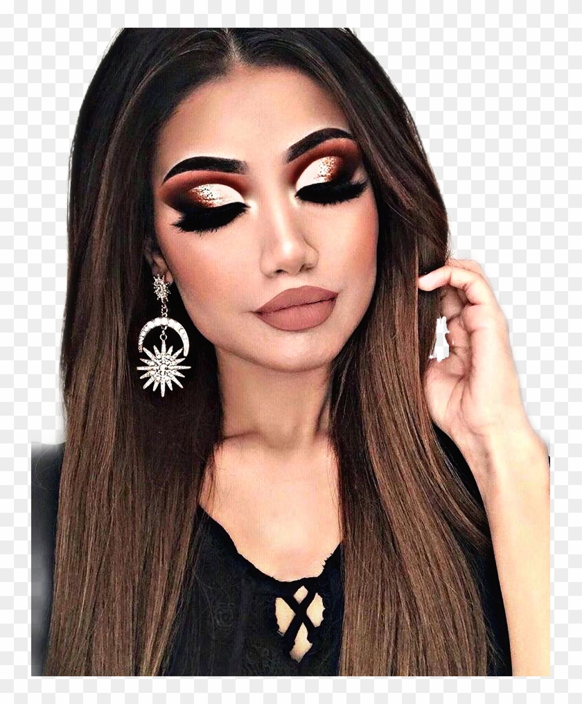 #girl #brunette #longhair #makeup #remixit #lady #woman - Burgundy Wedding Makeup Looks Clipart #4002425