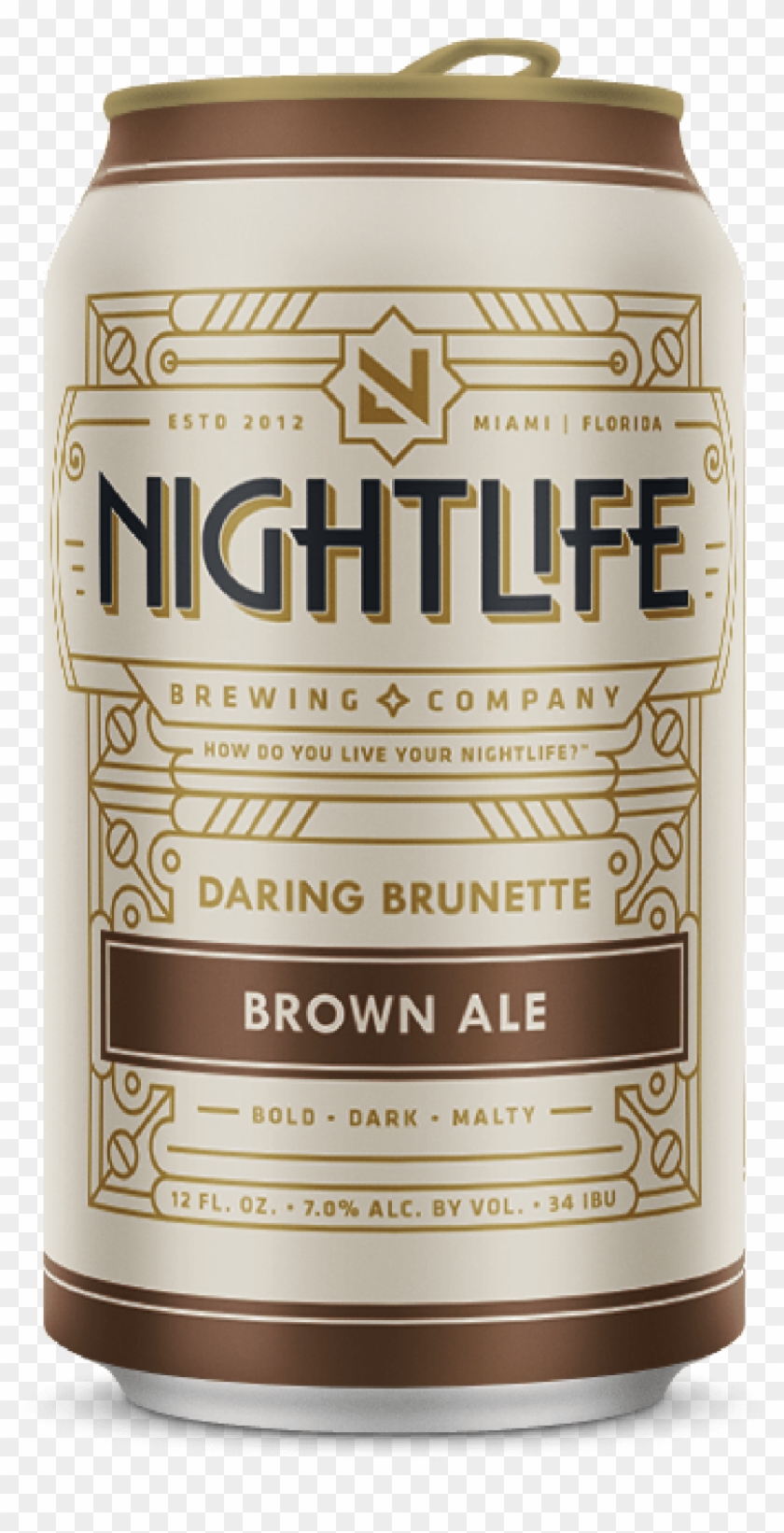 Daring Brunette - Nightlife Brewery Miami Clipart #4002512