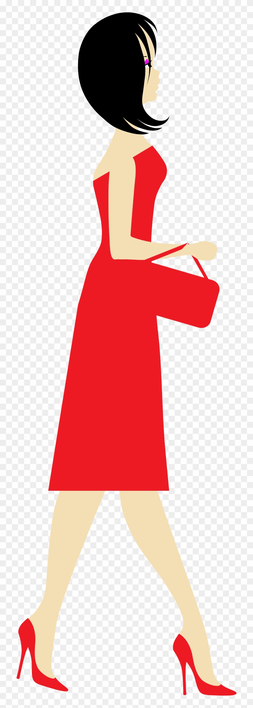 Lady In A Dress Clip Art - Png Download