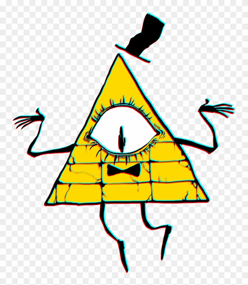 #billcipher #gravityfalls #cartoon #pyramid #yellow - Bill In Gravity Falls Png Clipart #4003285