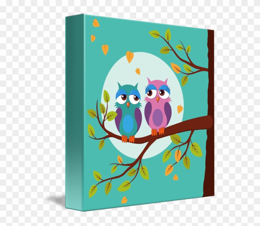 Sleepy Drawing Owl - Cartoon Clipart