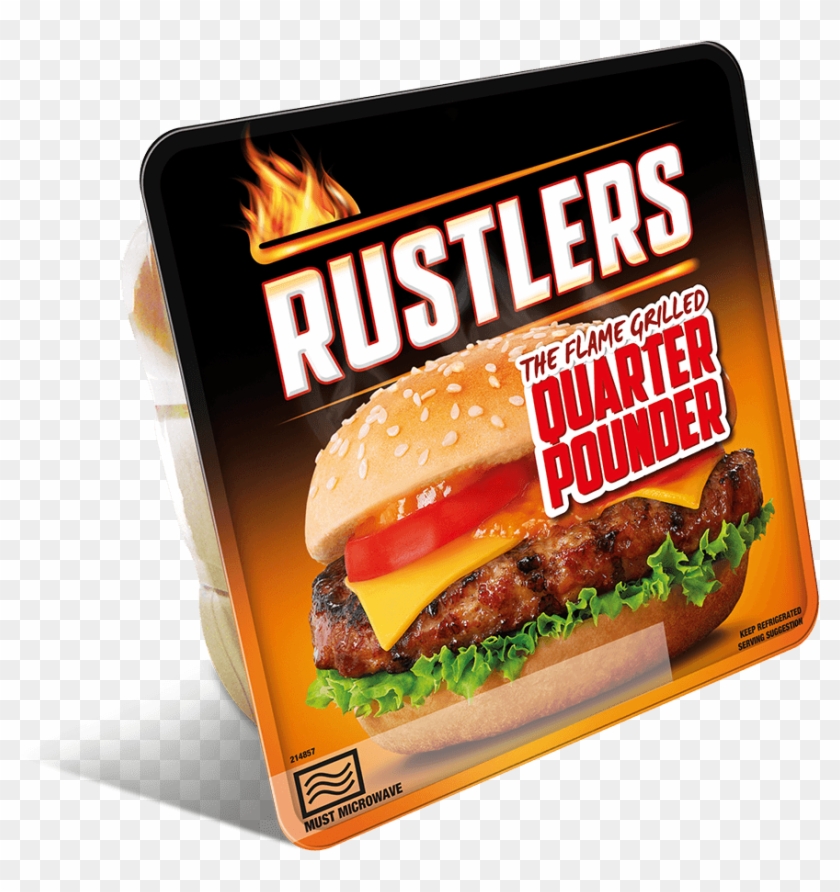 Food & Cooking - Rustler Quarter Pounder Clipart #4003358