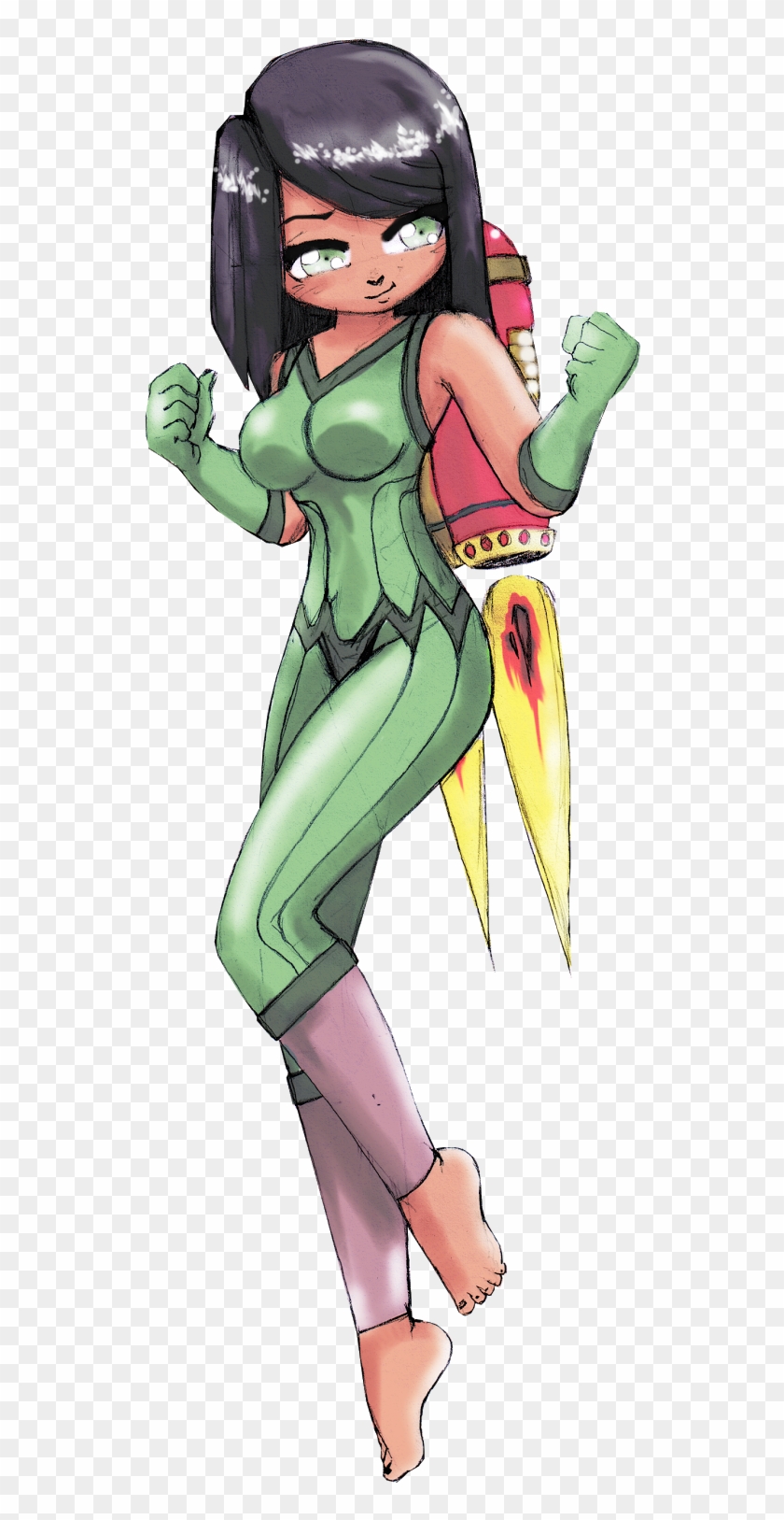 Fanatic Anime And Jet Pack Girl Elvonda Anime Movie - Cartoon Clipart #4003400