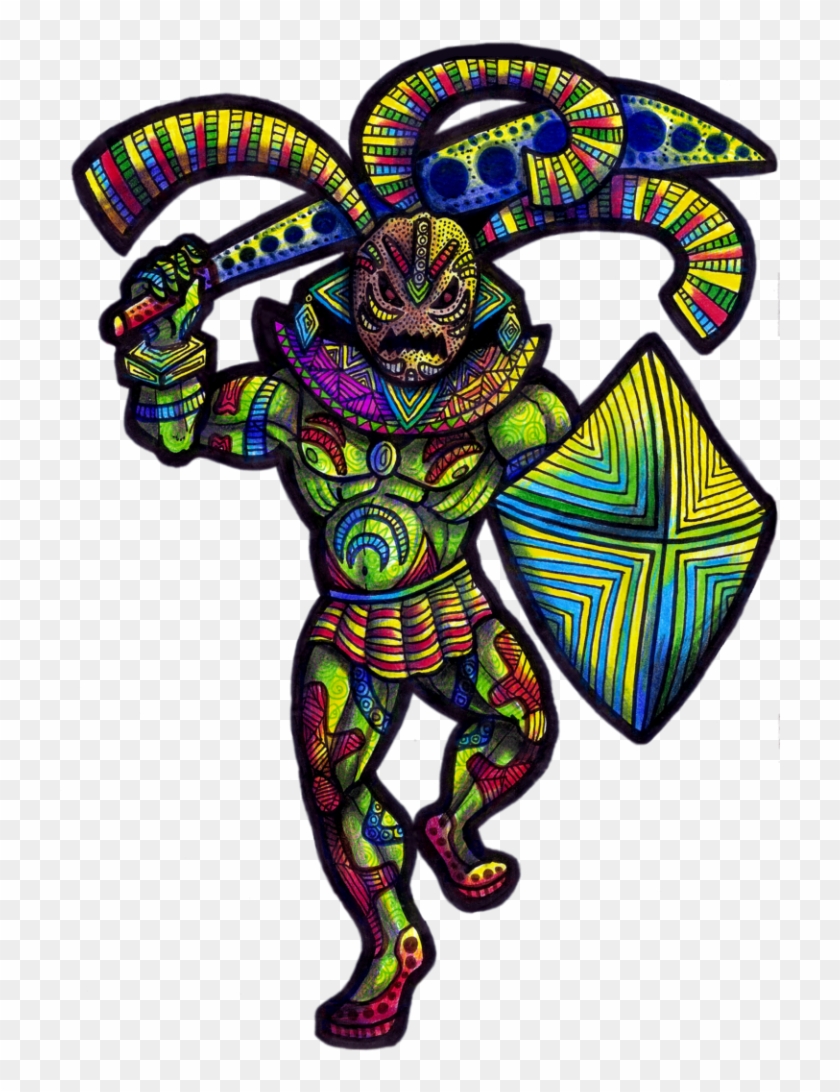 Odolwa Mask - Luna Majora's Mask Pixel Art Clipart
