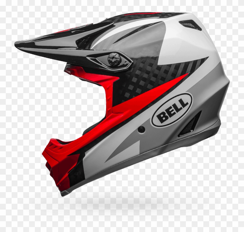 Bell Full-9 Mountain Bike Full Face Helmet, Gloss White/black/red - Bell Helmets Clipart #4003470