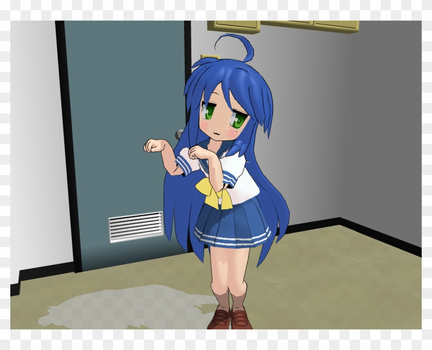 Lucky Star Mmd Blue Animecore Webcore - Konata Izumi 3d Model Clipart #4003655