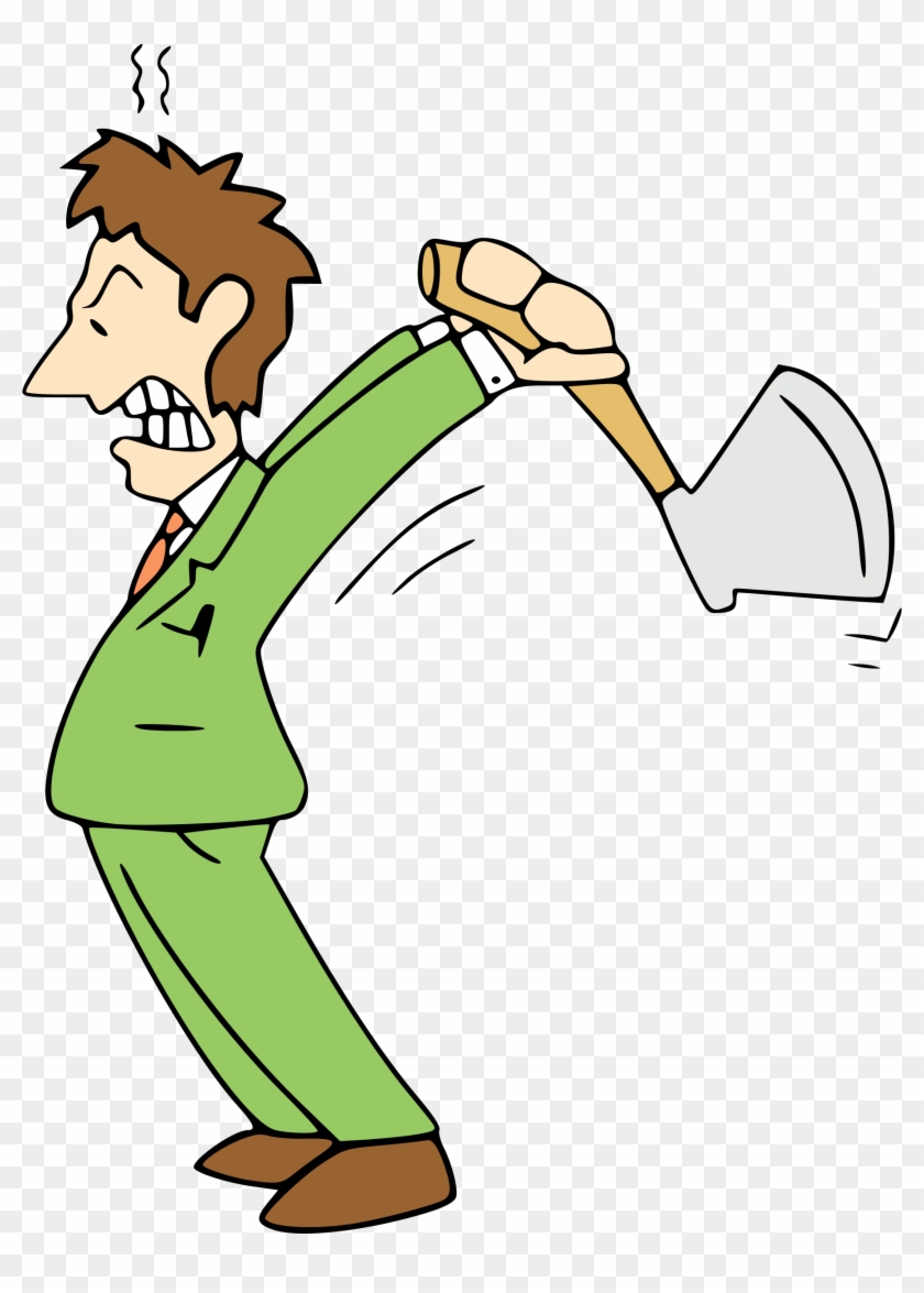 Svg Royalty Free Download Man With Axe Big Image Png - Cartoon Guy With An Axe Clipart #4004531