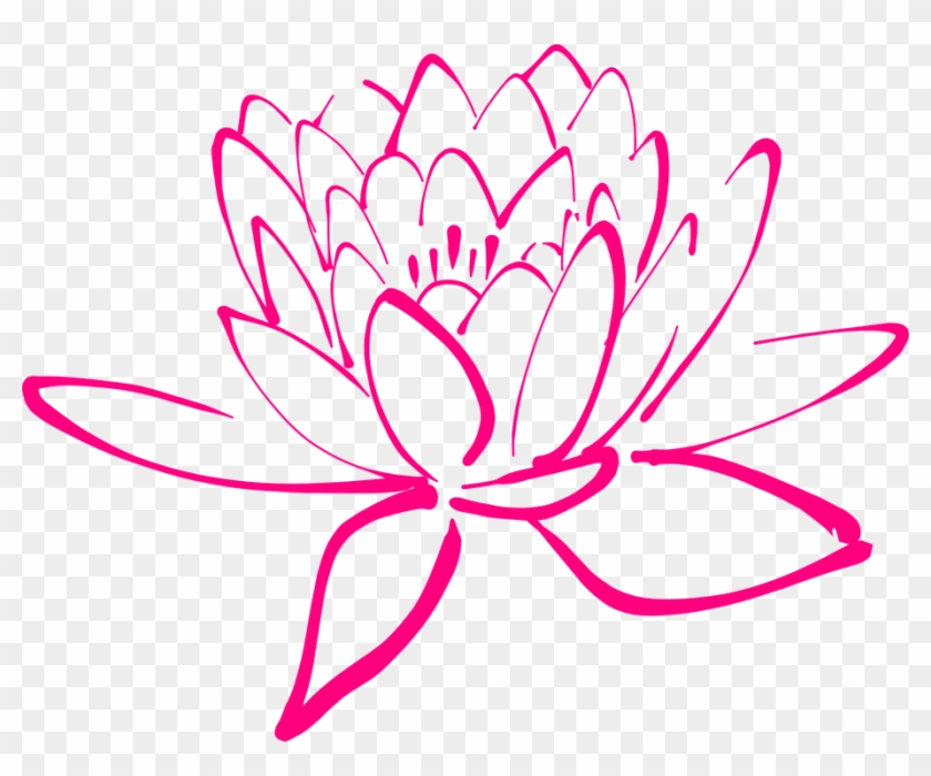 Flower Pink Blossom Pegals Lotus - Clipart Purple Lotus - Png Download