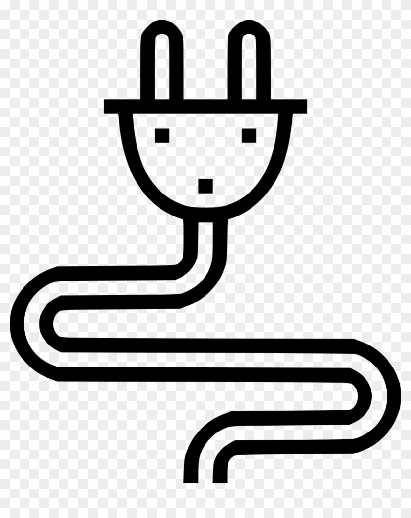 Power Plug Comments - Line Art Clipart