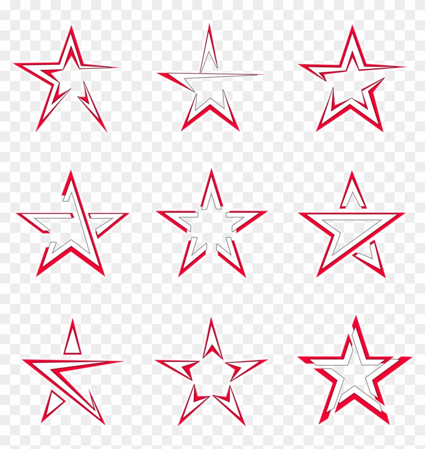 Star Machine Red White Png And Psd - Star Clipart