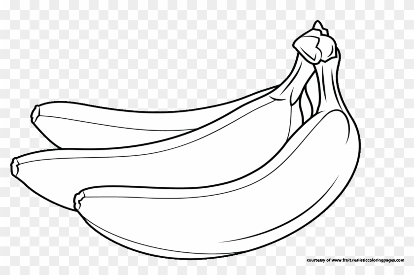 Cute Cartoon Picture Black And White Banana Clipart #4006142