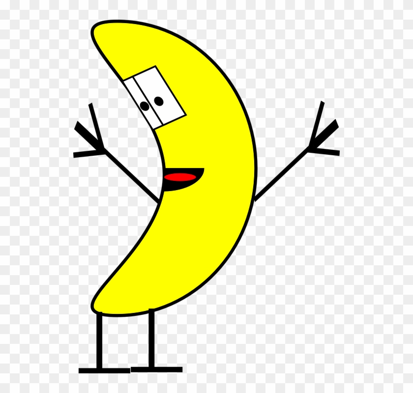 Banana With Hands And Legs Clipart #4006547