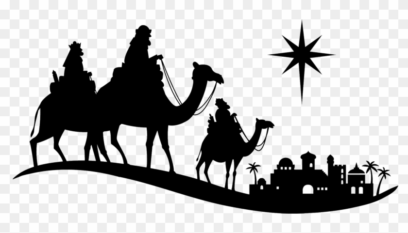 Bethlehem In Silhouette - Christmas Religious Card Ideas Clipart