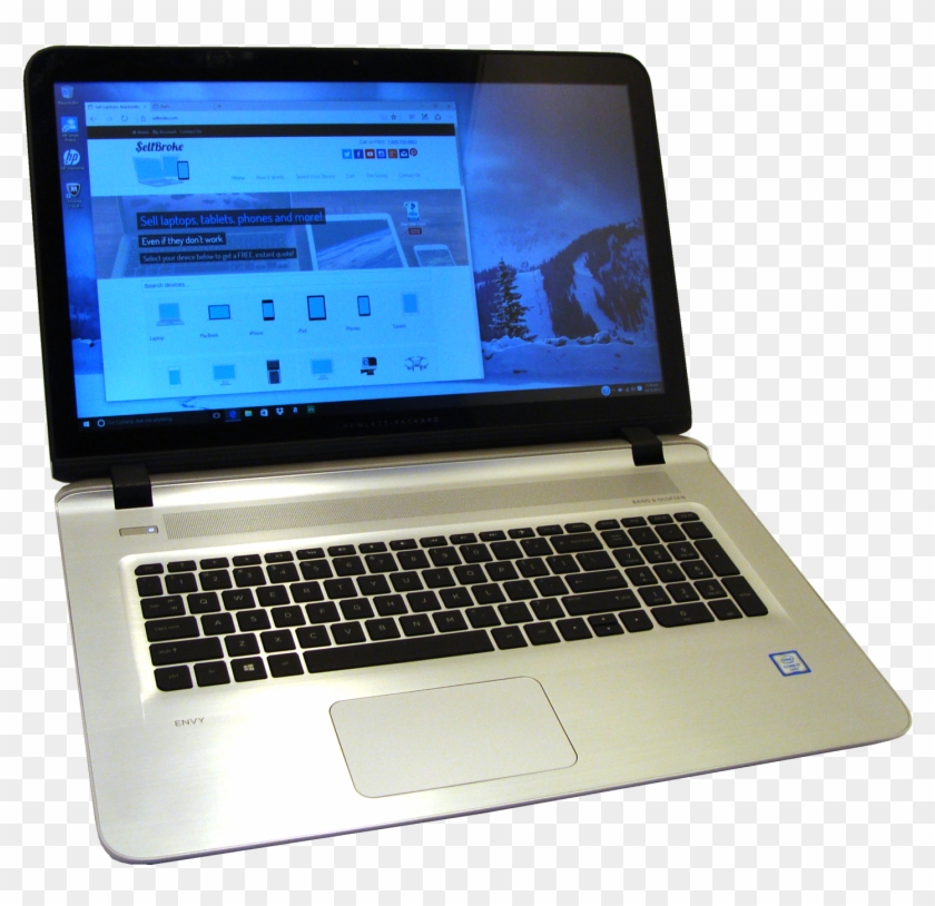 Laptop Clipart Back Side - Hp Envy 17 S000 - Png Download