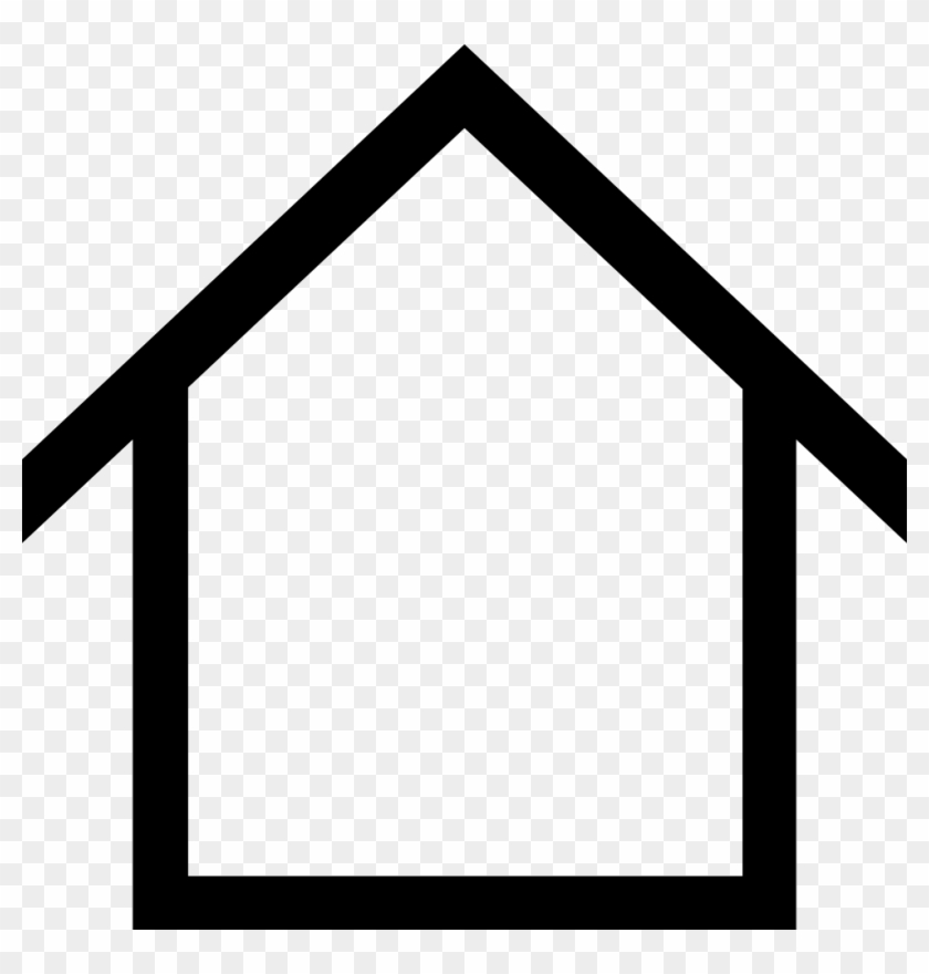 Home Button With White Outline Clipart