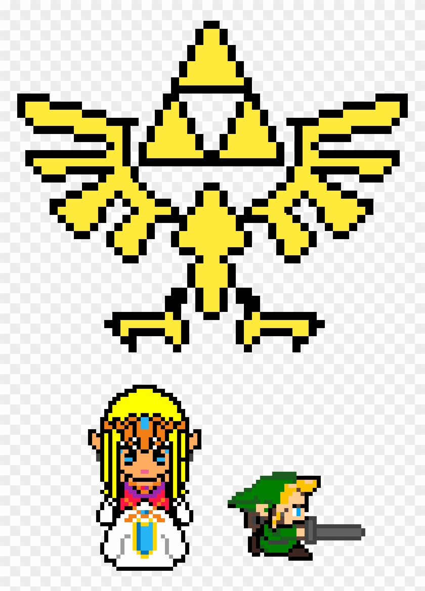 Zelda - Pixel Art Tri Force Clipart #4007989
