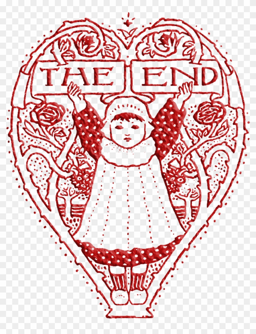 Girl In Rose Heart Clipart #4008349