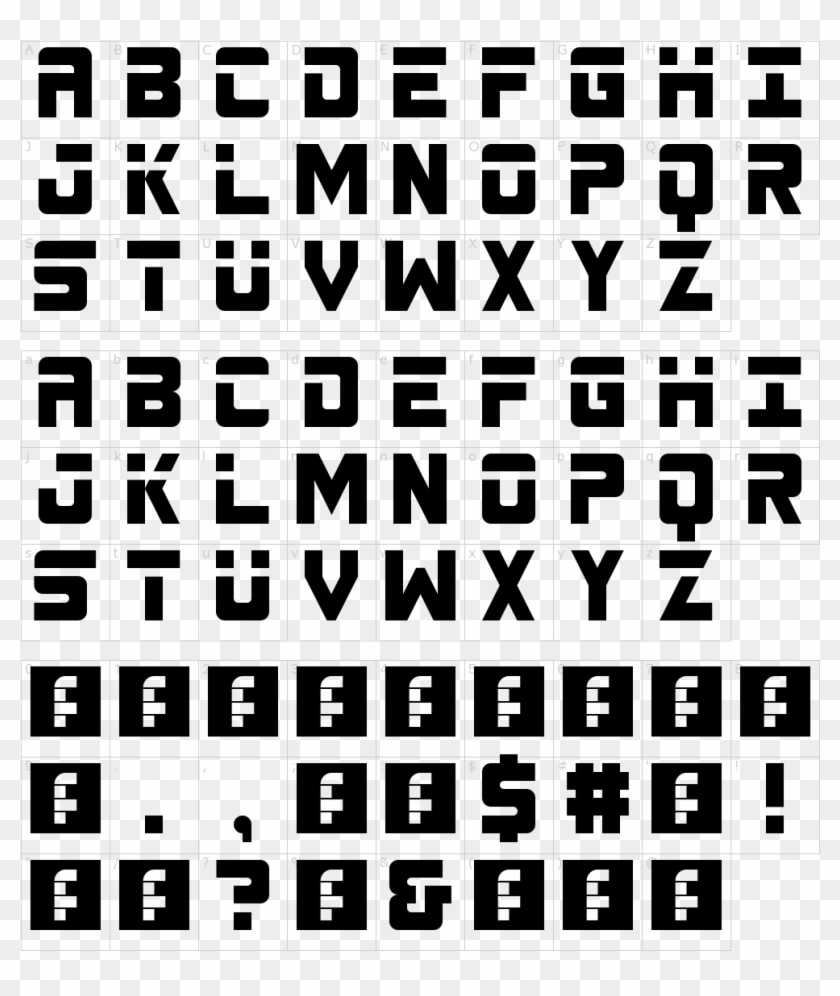 Spacebar Font - Destructive Font Clipart