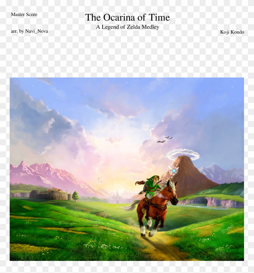 The Ocarina Of Time Sheet Music Composed By Koji Kondo - Legend Of Zelda Ocarina Of Time Background Clipart