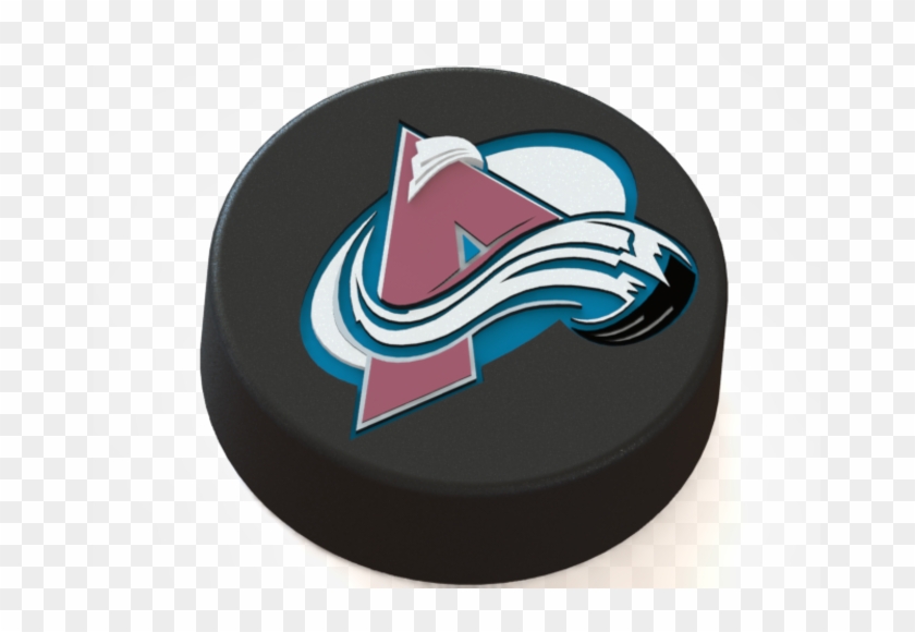 Colorado Avalanche Logo On Ice Hockey Puck 3d Print - Colorado Avalanche Hockey Puck Clipart #4008973